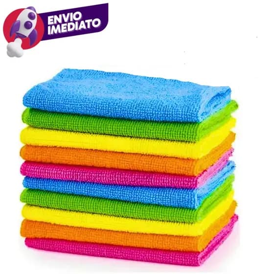 Pano Chão Microfibra Multiuso Limpeza Geral Grande 50x70 Magico Alta Absorção Faxina CasaCasa Carro