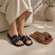 Kit 2 Pares Sandália Feminina Rasteira Casual Estilo Atual e Conforto