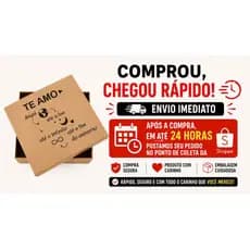 Caixa Presente Namorado Criativo Daqui até a Lua 15x15x5
