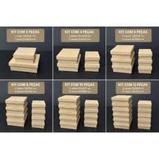 Kit Caixas em MDF – 15x15x5 cm + 10x10x5 cm | Ideal para Lembrancinhas, Presentes e Personalização
