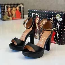 Sandália Salto Alto Vizzano Feminino Meia Pata Casual Original Com Fivela 6292.200