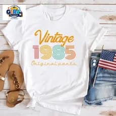Camiseta Básica Algodão Feminina Vintage 1985 Original Pants