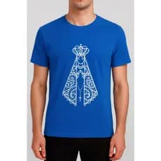Camiseta Religiosa Fé Sagrada Nossa Senhora Unissex Camisa Básica