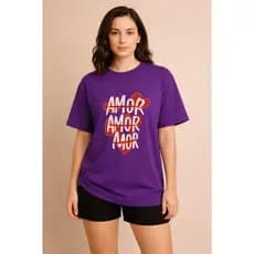 Camisetão Camiseta Oversized Verão Casual Estilo Amor Elegância