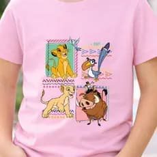 Camiseta Infantil Feminina Rei Leão Estampa Personalizada 100% Algodão