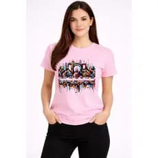 T-Shirt Blusa Feminina Santa Ceia Linha Premium