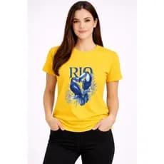 Camisa Camiseta Blusa Feminina Verão Carnaval Estilo Autentico Tropical Premium Algodão 30.1
