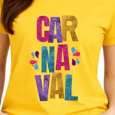 Camisa Camiseta Blusa Feminina T-shirt 100% Algodão Carnaval Verão Folia