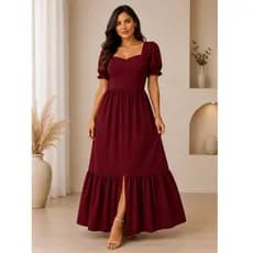 VESTIDO LONGO FEMININO FESTA MADRINHA, EVANGELICO VISCOLINHO , COM LATEX NAS COSTA COM CORDÃO REGULAVEL