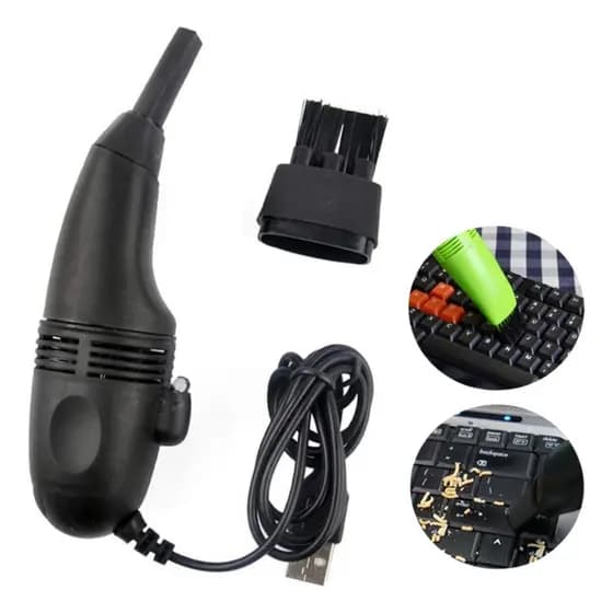 Mini Aspirador USB - Kit de Limpeza para Teclado, PC e Laptop