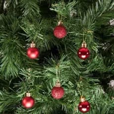 Kit Bolinhas Enfeite Árvore De Natal 4cm Mista Lisa Decoração Natalina