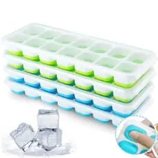 Kit 2 Formas de Gelo Silicone Fundo Qualidade