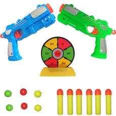 Lança Dardo Duplo Arminha de dardos Bolinha 2 Lançadores 27cm 15 Peças