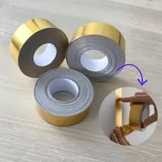 Fita Vinílica Adesiva 30M Dourada Para Parede Piso Decoração Artes Lisa 2CM