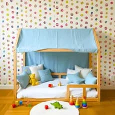 Papel de Parede Bolinhas Coloridas Autocolante A prova D´água Resistente Importado 5MX45CM