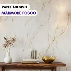 Papel de Parede Adesivo Mármore Dourado Vinílico Lavável Resistente P/ Studio Quarto Banheiro