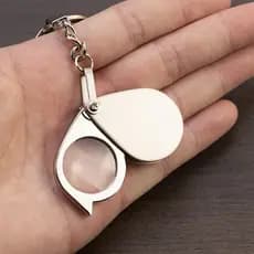 Chaveiro Dobrável ‌ Grelha Portátil De Lupa 20X Para Presentes De Feriado De