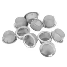 10/20 Peças Chapéu De Filtro De Metal 16mm Tela De Malha De Aço Inoxidável Acessórios De Filtros De Tubo De Cristal
