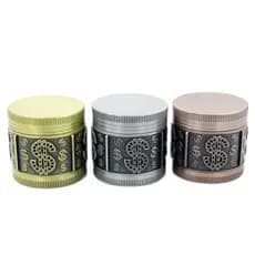 Caixa De Metal Estilo 40mm Portátil 4 Camadas Raspador Grátis Roate Cortador Presente
