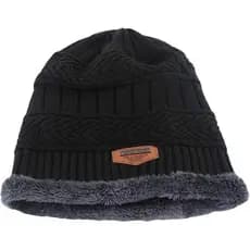 Touca Unisexx de Malha Inverno Pelúcia Macio Quente Tricotado