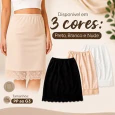 Kit 3 Anáguas Saiote com Renda PP ao G3 Plus Size: Conforto e Elegância para um Acabamento Perfeito