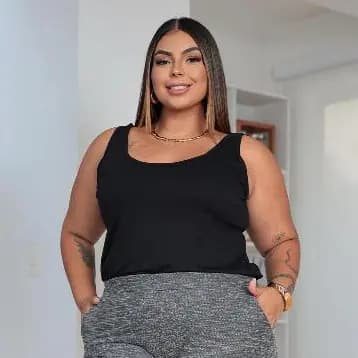 Kit Blusas Feminina Regata de Alças Largas Plus Size Curve Malha Viscolycra