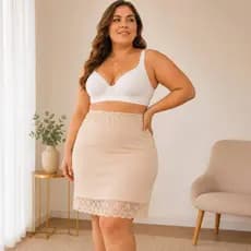 Saiote Feminino Anágua com Renda PP ao G3 Plus Size