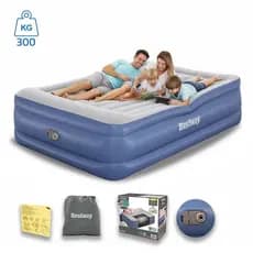 Cama Colchão Inflável Queen 56cm Altura Até 300kg Tritech Casal Com Bomba Embutida + Bolsa Bestway