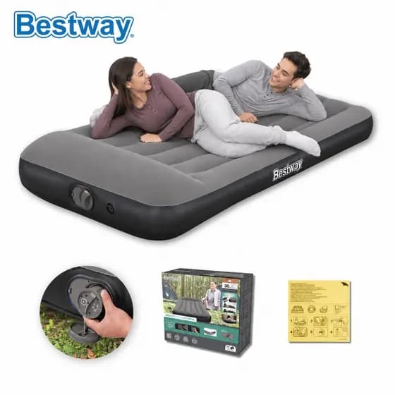 Colchão Inflável Camping Solteiro Até 150kg Tritech Bomba Elétrica USB Removível Bestway