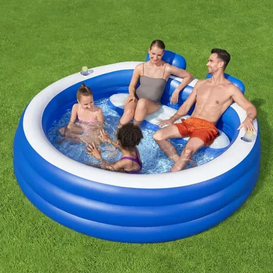 Piscina Inflável Bestway 852 Litros Com Assento e Encosto Para Cabeça + Porta Copos