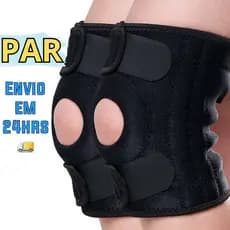 Par Joelheiras Compressão Ortopedica Articulada Patelar Reforçada neoprene