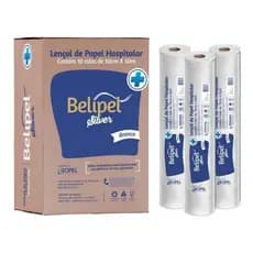 Lençol Descartavel Papel Hospitalar Maca 70x50 Cx Com 2rolos