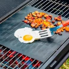 Kit 3 Manta Teflon Para Churrasqueira Grill Forno AirFryer Reutilizável Fibra de Vidro Não gruda Grelhar