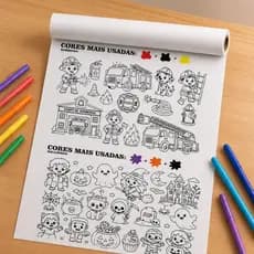 Zuni Roll "II" - Rolo de Desenhos para Colorir (Infantil Educativo)