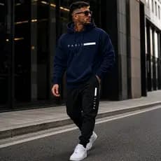 Conjunto Moletom Masculino Paris Calça e Moletom com Capuz