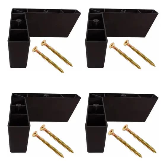 Kit 4 Pé Cantoneira Canto Sofá Poltrona Cama Armario