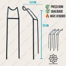 3x Suporte Apoio de Varas para Pesca 25cm Ideal para  Pesqueiro, Barranco ideal para telescopicas