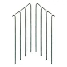 Kit 12 Estacas Aço Ca-50 4,2mm Reforçada Solo Duro Camping