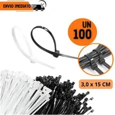 Kit 100 Abraçadeira Nylon 3x15 Enforca Gato Cintas Plásticas