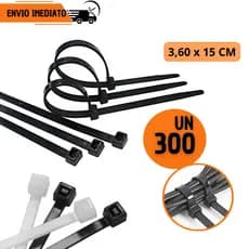 Kit 300 Abraçadeira Nylon 3,6x15 Enforca Gato Cintas Plásticas
