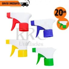 Kit 20 Válvula Gatilho Borrifador Spray Jato Multiuso Adaptável Garrafa Pet