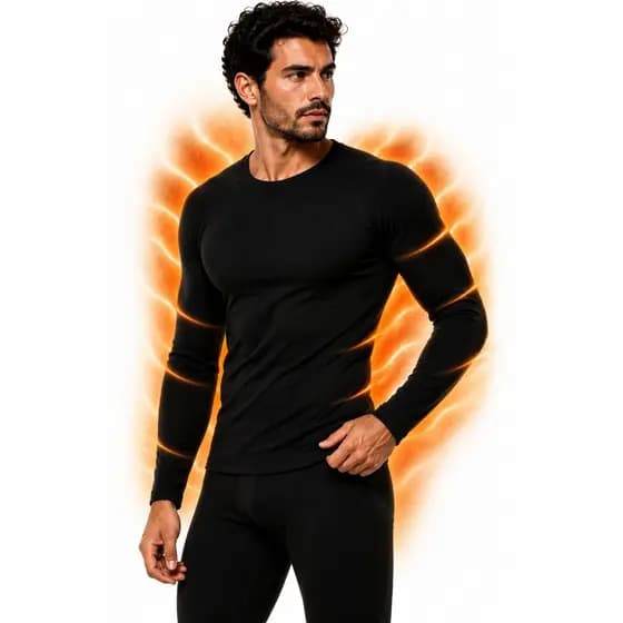 Camisa Térmica Feminina Masculina Manga Longa Inverno Segunda Pele Frio Intenso Confortável