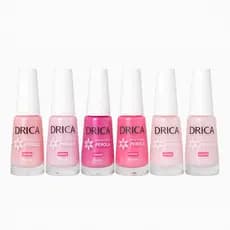 Kit 6 Esmaltes Rosa Diferentes - Drica