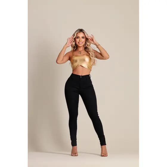 calça Skyne jeans Preta