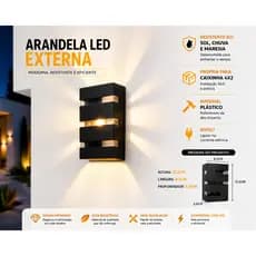 Kit Arandelas Externas com Lâmpada LED Inclusa | Prontas para Instalar | 4, 6 ou 8 Unidades