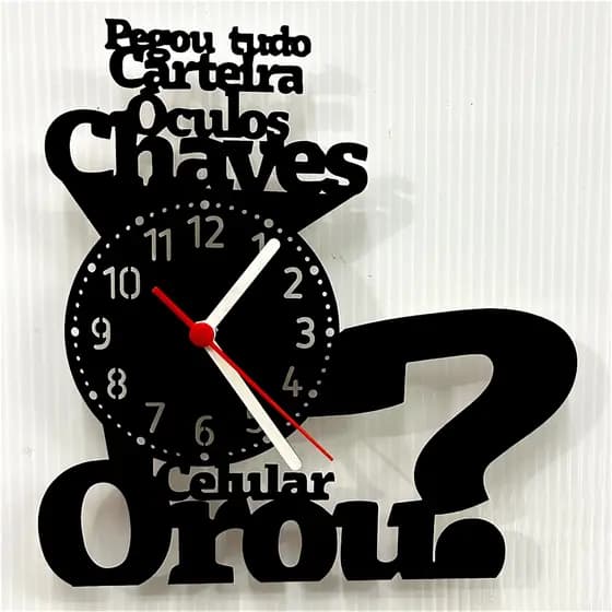 Relógio de Parede Moderno Pegou tudo MDF Orou Decoração Sala Quarto Cozinha Lazer