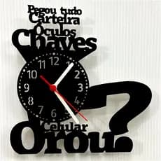 Relógio de Parede Moderno Pegou tudo MDF Orou Decoração Sala Quarto Cozinha Lazer