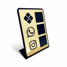 Placa Display 3 Em 1 Whatsapp Pix Instagram Pagamento via QR Code