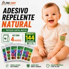 Kit  144  Adesivo Repelente Mosquito Adesivo Repelente Natural Citronela Infantil