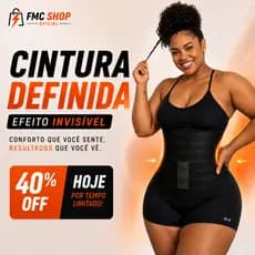 Cinta Modeladora INVISÍVEL Faixa Cintura Queima Gordura Preta